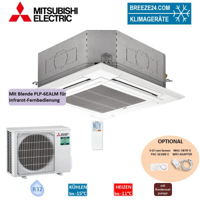 Mitsubishi Electric Set Deckenkassette 5,0 kW PLA-ZM50EA2 + Blende PLP-6EALM2 + PUZ-ZM50VKA2 50 - 55m²