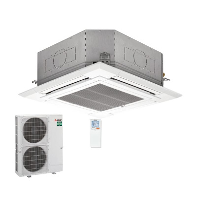 Mitsubishi Electric Set Deckenkassette 9,5 kW PLA-ZM100EA2 + Blende PLP-6EALM2 + PUZ-ZM100YDA 400V
