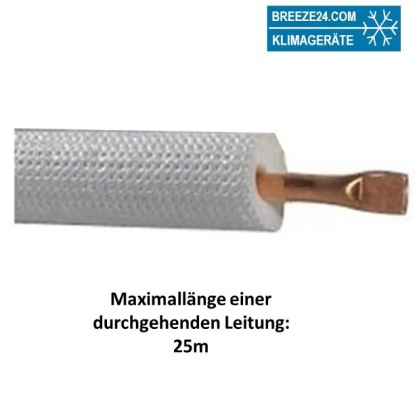 1/4" (6,35mm) Einzel-Kältemittelleitung isoliert