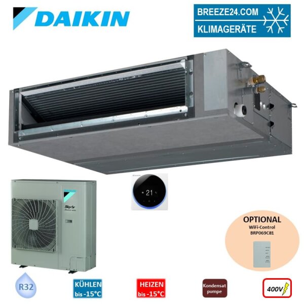 Daikin Set  Kanalgerät13,4 kW - FBA140A + RZASG140MY1 400V (Fernbedienung wählbar) R32 Klimaanlage