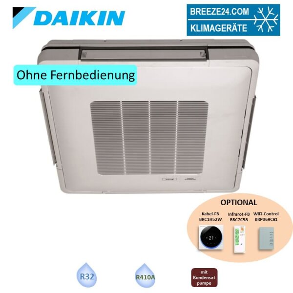 Daikin Deckengerät FUA125A 12,1 KW | 4-seitig ausblasend | Raumgröße 125 135 m² | R32 | R410A