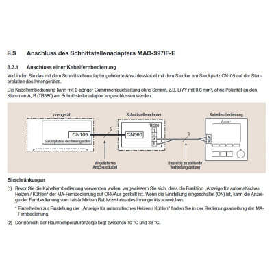 Mitsubishi Electric PAR-CT01MAA-SB-E LCD Touch Fernbedienung mit Bluetooth