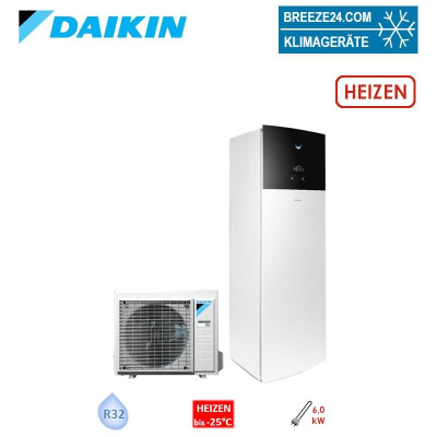 Daikin Altherma 3 R F Set ERGA08EVH7 + EHVH08S18E6V Wärmepumpe+Hydromodul/Heizstab 6KW/Speicher 180L