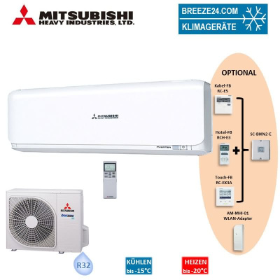 Mitsubishi Heavy Set Wandgerät 2,0 kW - SRK20ZSX-W + SRC20ZSX-W Raumgröße 20 - 25 m² | Auslaufmodell