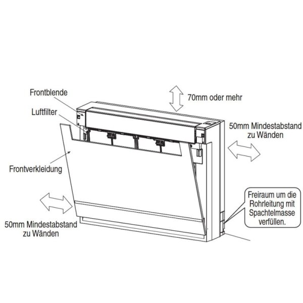 Panasonic Set Mini-Truhengerät 3,5 kW - CS-Z35UFEAW + CU-Z35UBEA | Raumgröße 35 - 40 m² | R32