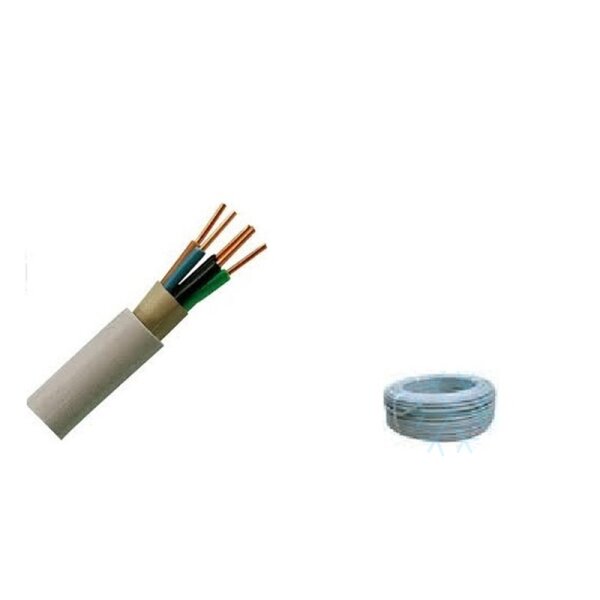 NYM-J 5 x 4,0 mm² Mantelleitung PVC Grau