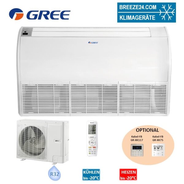 GREE Set Truhengerät 7,0 kW - GUD-071-ZD + GUD-071-WAT Raumgröße 70 - 75 m² | R32