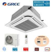 GREE Set 4-Wege-Deckenkassette 12,0 kW GUD125T1 + Panel...