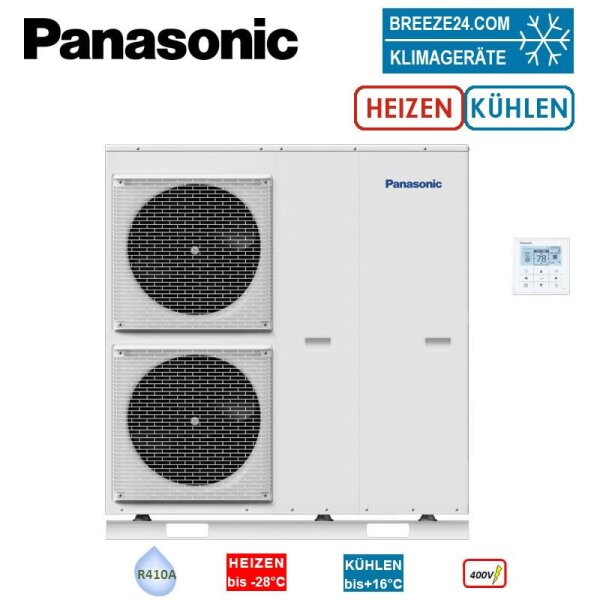 Panasonic Aquarea T-CAP Generation H WH-UQ09HE8 Split Wärmepumpe Luft/Wasser 9 kW 400 V