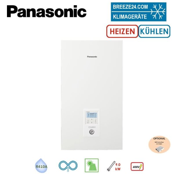 Panasonic Aquaera T-CAP Generation H WH-SXC12H9E8 Hydromodul 400VHeizen + Kühlen Heizstab 9,0 kW 400V