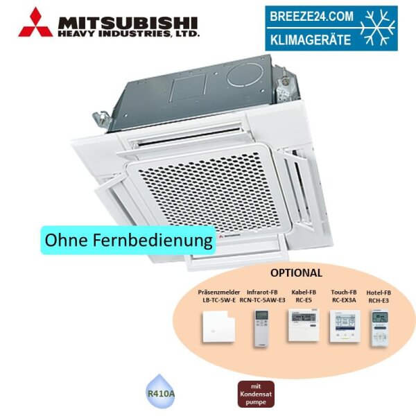 Mitsubishi Heavy Deckenkassette-Euroraster 4,5kW - FDTC45KXZE1 Komfortpaneel TC-PSAE-5AW-E KX