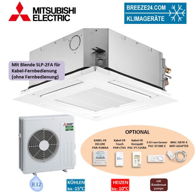 Mitsubishi Electric Set 4-Wege-Deckenkassette 5,7 kW - SLZ-M60FA + Blende SLP-2FA + SUZ-M60VA R32
