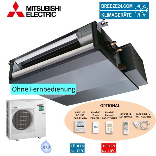 Mitsubishi Electric Set Kanalgerät 5,0 kW - SEZ-M50DA2 + SUZ-M50VA | für 1 Raum 50 - 55 m² | R32