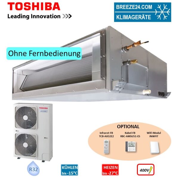 Toshiba Set RAV-RM2241DTP-E2 + RAV-GM2241AT8-E Kanalgerät 19,0 kW R32 Klimaanlage 400V