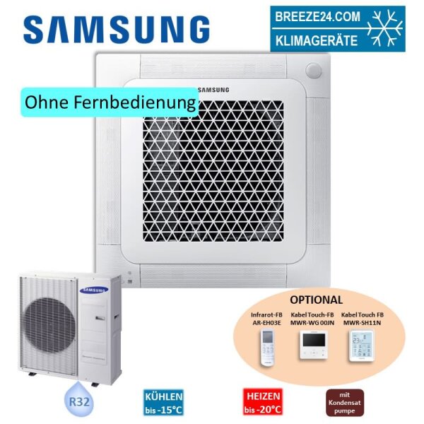 Samsung Set 3,5 kW - AC 035 RNNDKG Mini-Kassette Wind-Free + Blende PC4SUFMAN + AC 035 RXADKG R32 Klimaanlage BAC/NASA
