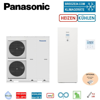 Panasonic Set Aquarea T-CAP Generation H WH-UQ16HE8 + WH-ADC0916H9E8 Hydromodul + Speicher 185L 400V