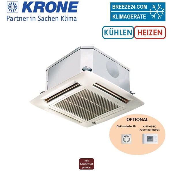 Krone Kalltwasser-Kassettengerät 9,1 kW -  GWK 709 D mit EC-Ventilator