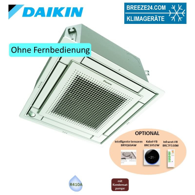 Daikin FXZQ25A 4-Wege-Deckenkassette 2,8 KW mit Blende BYFQ60B3 konventionell VRV
