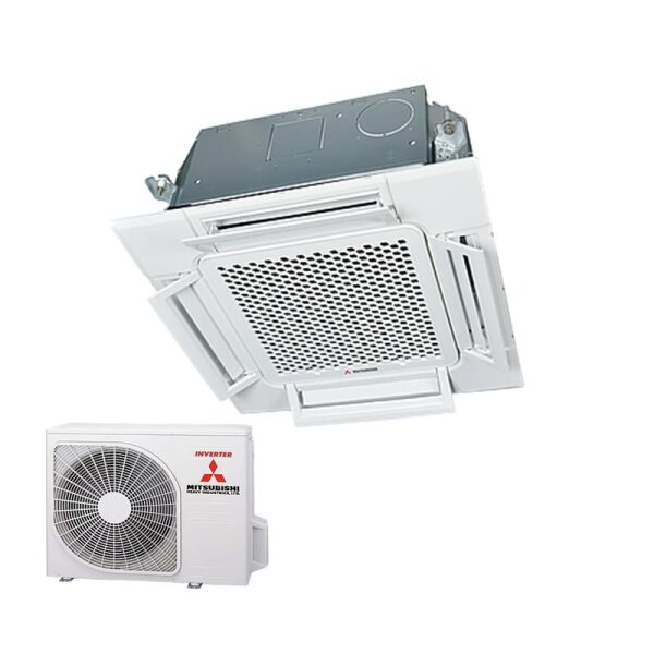 Mitsubishi Heavy Set 4-Wege-Deckenkassette Euroraster Komfortpaneel 5,6 kW - FDTC60VH + SRC60ZSX-W3 R32 Klimaanlage