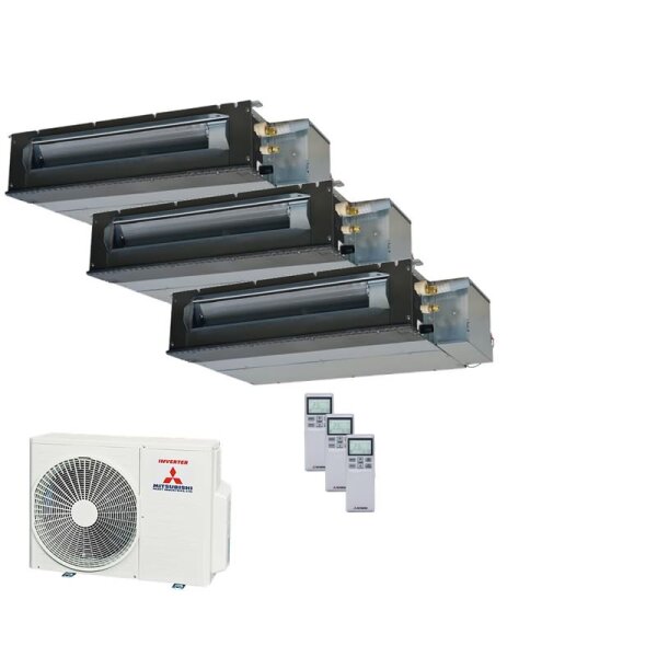 Mitsubishi Heavy Set 3 x Kanalgeräte 2,5/3,5 kW - SRR25ZS-W + 2 x SRR35ZS-W + SCM60ZS-W R32