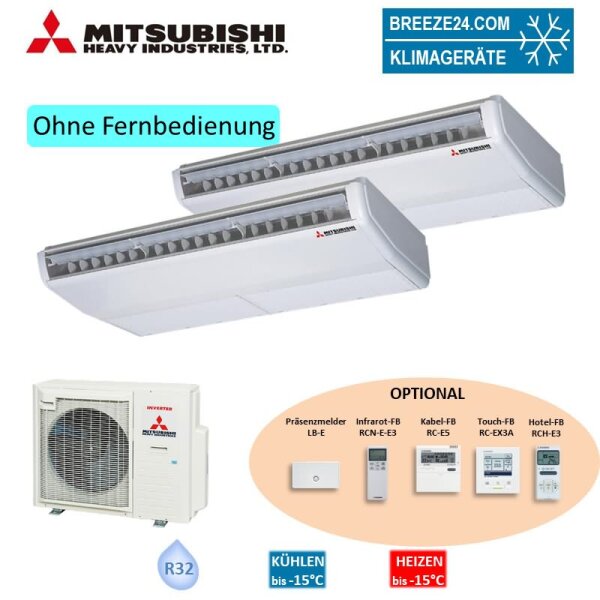 Mitsubishi Heavy Set Deckenunterbaugerät 5,0 kW 2 x FDE 50 VH + SCM 80 ZS-W R32 Klimaanlagen