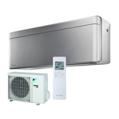 Daikin Set Wandgerät Stylish WiFi silber 2,5 kW - FTXA25CS + RXA25A5V1B8 | Raumgröße 25 - 30 m²