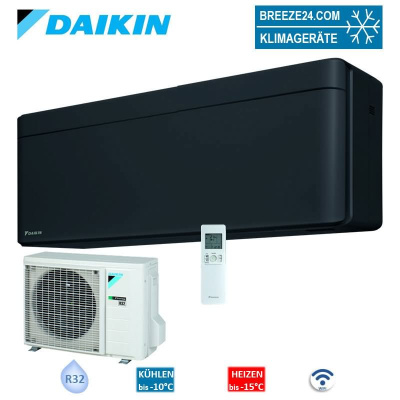 Daikin Set Wandgerät Stylish WiFi schwarz 2,5 kW - FTXA25CB + RXA25A5V1B8 Raumgröße 25 - 30 m² | R32