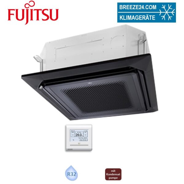 Fujitsu 4-Wege-Deckenkassette 6,0 kW - AUXG22KRLB schwarz  (Nur Mono-Split) R32