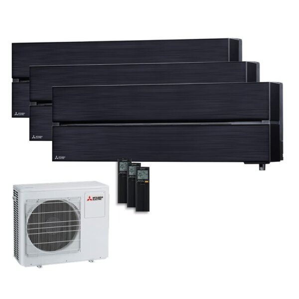 Mitsubishi Electric Set 3 Wandgeräte Diamond WiFi 2,5/3,5kW 2 x MSZ-LN25VG2B+MSZ-LN35VG2B+MXZ-3F68VF