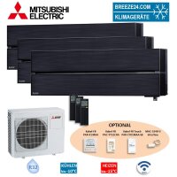 Mitsubishi Electric Set 3 Wandgeräte Diamond WiFi...