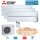 Mitsubishi Electric Set 3 Wandgeräte Diamond WiFi 3,5 kW - MSZ-LN35VG2V +  MXZ-5F102VF R32