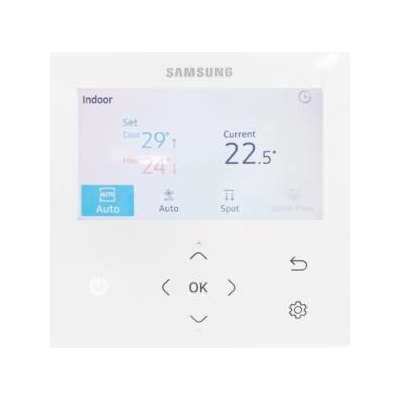 Samsung 1-Weg-Deckenkassette AJ 035 TN1DKG + Blende PC1NWFMAN Wind-Free (Nur Multisplit/NASA) 3,5 kW R32 + IR-FB AR-EH03E