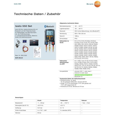 Testo -Digitale Monteurhilfe Set 550