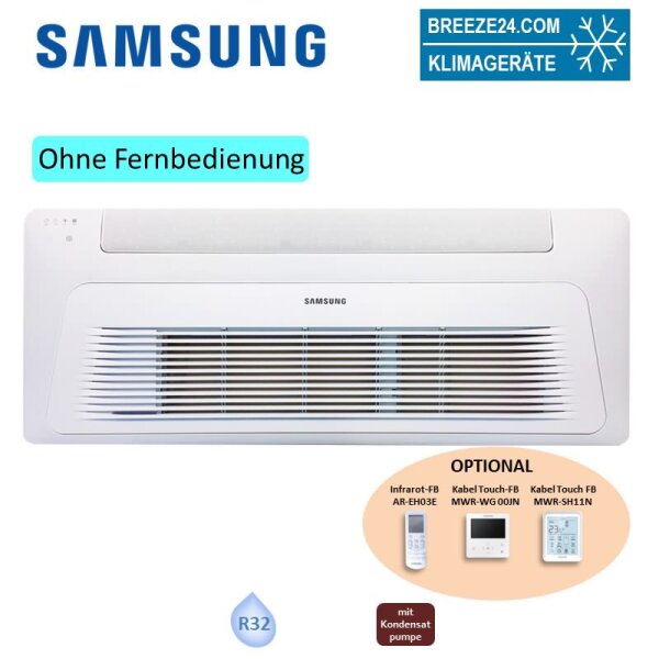 Samsung 1-Weg-Deckenkassette 2,6 kW - AC 026 RN1DKG + Blende PC1NWFMAN Wind-Free R32 (Nur Monosplit) BAC/NASA R32