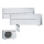 Mitsubishi Electric Set 2 Wandgeräte Diamond WiFi 1,8 kW 2 x MSZ-LN18VG2W + MXZ-2F33VF4 Klimaanlage