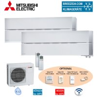 Mitsubishi Electric Set 2 Wandgeräte Diamond WiFi...