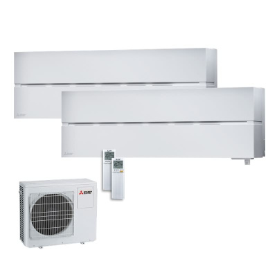 Mitsubishi Electric Set 2 Wandgeräte Diamond WiFi 2,5/3,5 kW - MSZ-LN25VG2W+MSZ-LN35VG2W+MXZ-2F42VF4