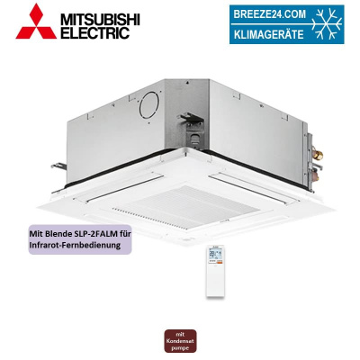 Mitsubishi Electric 4-Wege Deckenkassette 1,2 kW  PLFY-WL10VFM-E Euroraster + Blende SLP-2FALM2 HVRF
