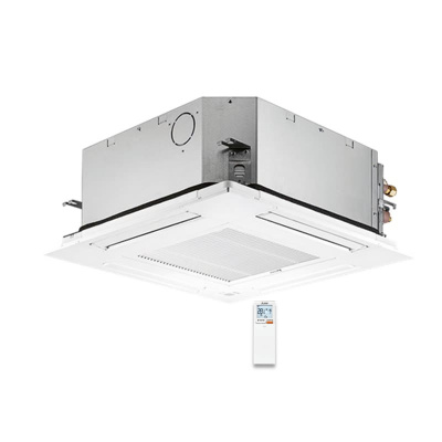 Mitsubishi Electric 4-Wege Deckenkassette 3,6 kW  PLFY-WL32VFM-E Euroraster + Blende SLP-2FALM2 HVRF