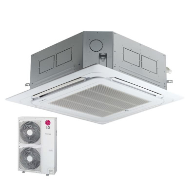 LG Set 4-Wege Deckenkassette 13,4 kW - UT48FH NA0 mit Blende PT-AFGW0 + UUD3 U30 R32 Klimaanlage -