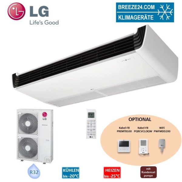 LG Set Deckenunterbaugerät 12,1 kW - UV42F N20 + UUD3 U30 Raumgröße 120 - 130 m² R32