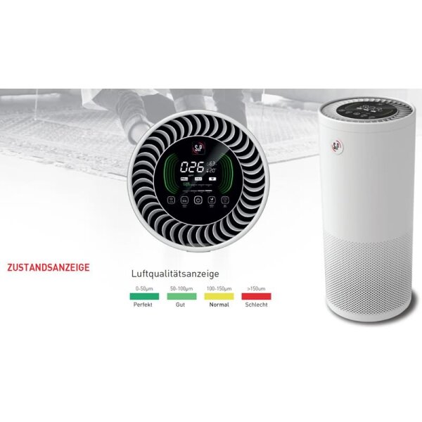 AIRPUR 360° Luftreiniger mit HEPA 13 Filter für 50 m² Fläche