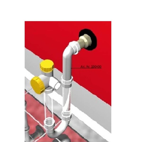 Sondersiphon druckseitig,transparent 100400