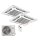 Kaisai Set 2,6 kW 2 x KCA3I-09HRG32X 4-Wege-Deckenkassette Euroraster + K20E-18HFN32H Klimaanlage