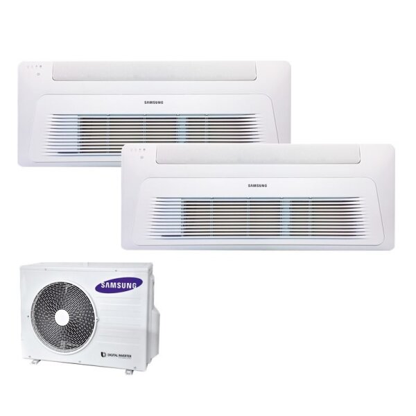 Samsung Set 2 x 1-Wege-Deckenkassette AJ026TN1DKG + AJ 035 TN1DKG + Blende + AJ 050 TXJ2KG 2,6/3,5kW