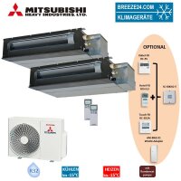 Mitsubishi Heavy Set 2 x Kanalgeräte 2,5/5,0 kW -...