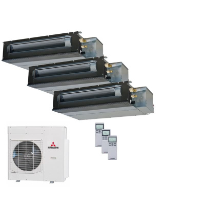 Mitsubishi Heavy Set 3 x Kanalgeräte 3,5/6,0kW 2 x SRR35ZS-W + SRR60ZS-W + SCM100ZS-W R32