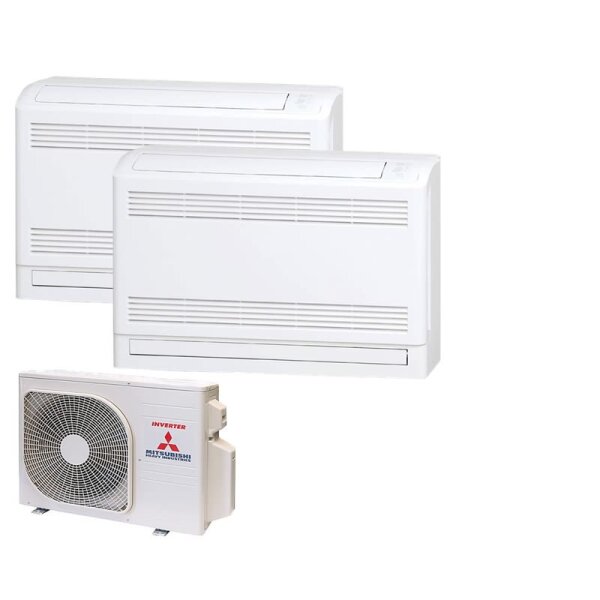 Mitsubishi Heavy Set 2 Truhengeräte 2,5kW 2 x SRF25ZS-W + SCM40ZS-W R32 Klimaanlage
