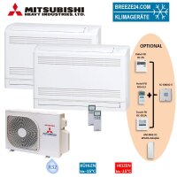 Mitsubishi Heavy Set 2 Truhengeräte 2,5kW 2 x...