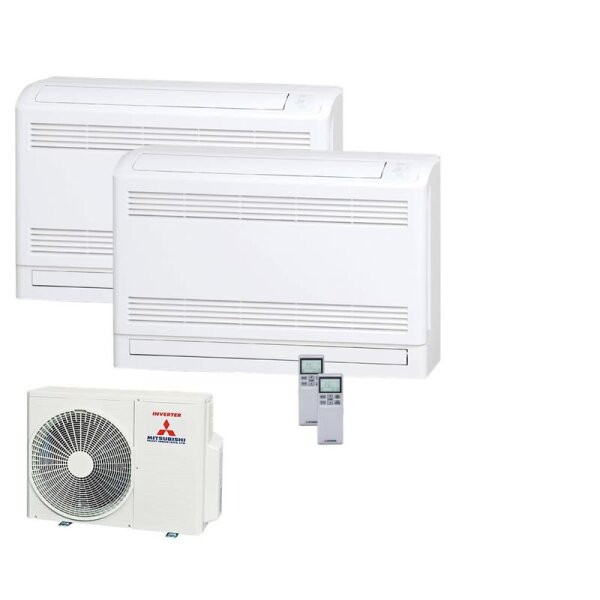 Mitsubishi Heavy Set 2 Truhengeräte 3,5kW 2 x SRF35ZS-W + SCM50ZS-W R32 Klimaanlage